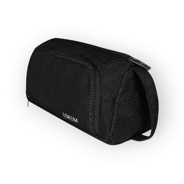 Black PVC Coated Matty Fabric Material Large Stationory (Pen-Pencil) / Small Makeup Pouch-Organizer RSOG11