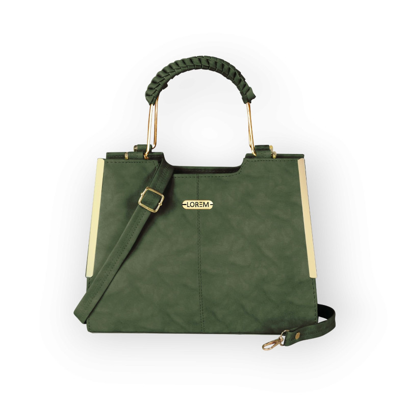 Green Elegent Designer Faux Leather Handbag For Women And Girls RSHB13