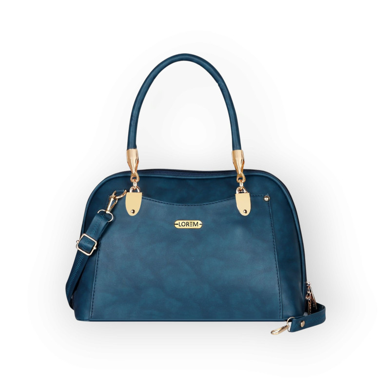 Blue Gorgeous Faux Leather Handbag For Women And Girls RSHB02